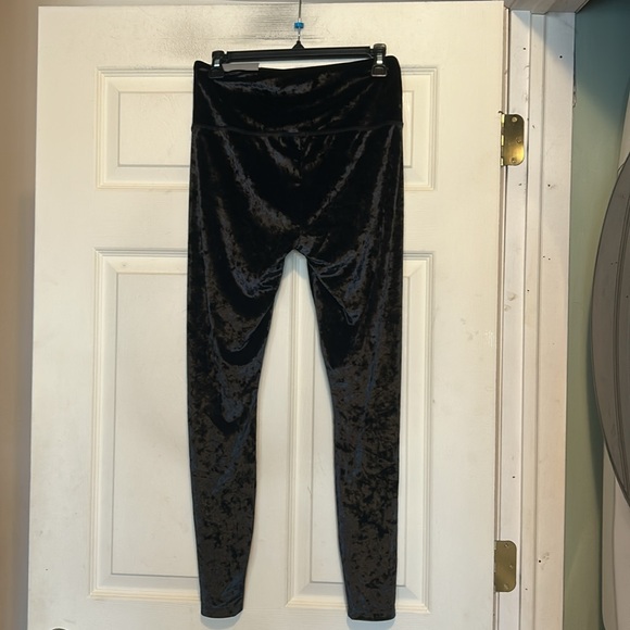 RBX Crushed Velvet Leggings Size Medium Black - Picture 5 of 7